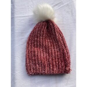 BP Girls Pink Colour Cable Knit Beanie Winter Hats One Size